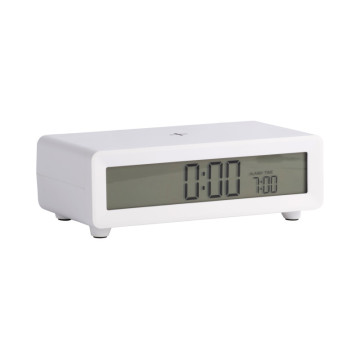 Budík Berlín LCD s nabíjačkou Karlsson KA6156WH, biela